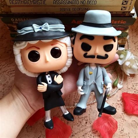 Funko Pop Artesanal Hercule Poirot E Miss Marple Agatha Christie