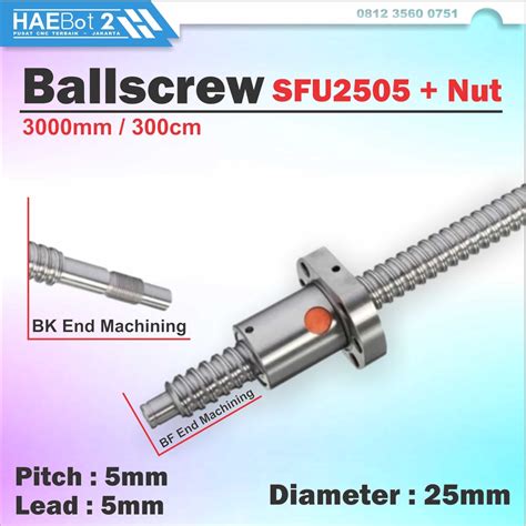 Jual Haebot Ballscrew Ball Screw Sfu Sfu Mm Cm Cnc