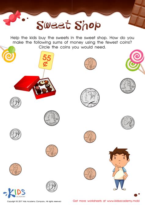 Counting Coins Worksheets - Free PDF Worksheets for Kids