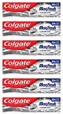 6x Colgate MaxFresh W Whitening Charcoal Mint Toothpaste 6 Oz EBay