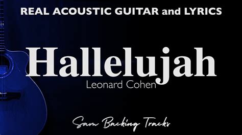 Hallelujah Leonard Cohen Slow Acoustic Karaoke Youtube