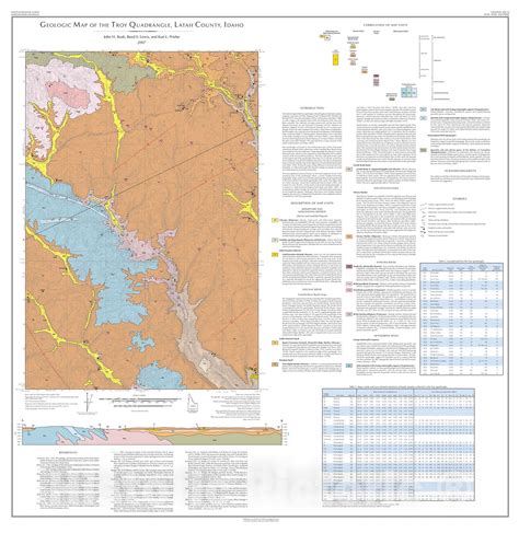 Map : Geologic Map of the Troy Quadrangle, Latah County, Idaho, 2007 C ...