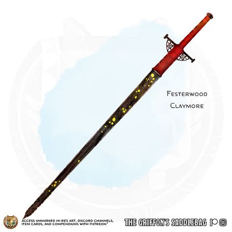 The Griffons Saddlebag Festerwood Claymore Weapon Greatsword R