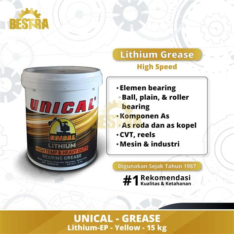 Jual Unical Lithium Ep High Temperature Heavy Duty Bearing Grease