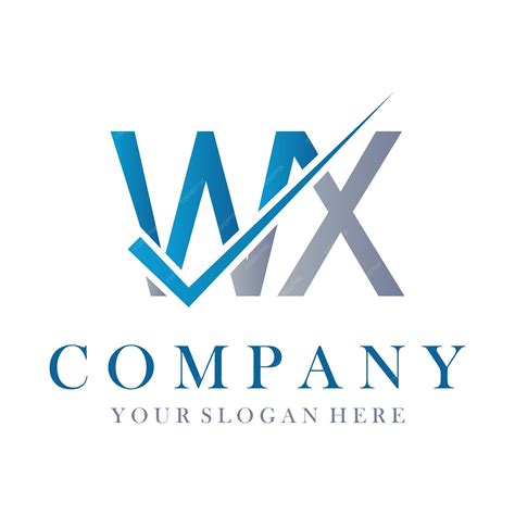 premium vector wx letter logo design template vector creative