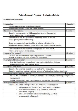 Sample Action Research Proposal In Pdf Ms Word