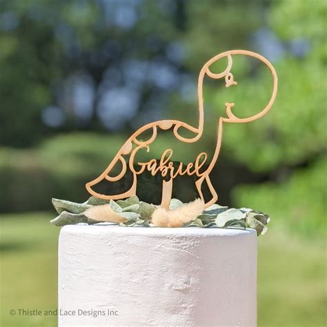 Dinosaur Cake Topper Dino Party First Birthday Cake Topper Personalized Birthday Cake Topper