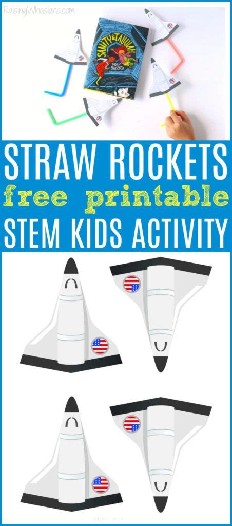 Easy Straw Rockets With Free Printable Spaceships Mini Spaceship