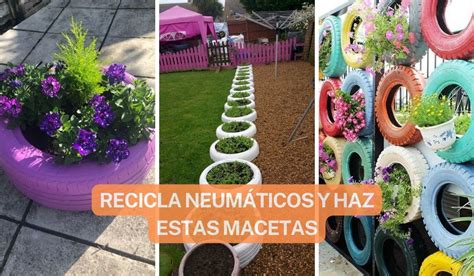 Hermosas Macetas Hechas Con Neumáticos Reciclados