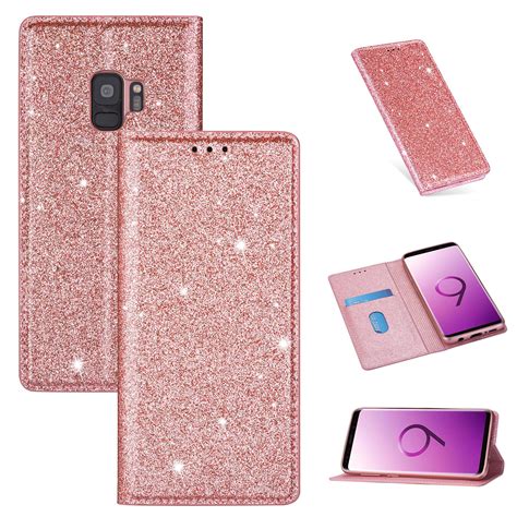 Samsung Galaxy S9 Plus Wallet Case Dteck Bling Slim Pu Leather Magnetic Flip Folio Stand Case