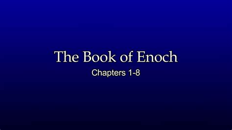 The Book Of Enoch Chapters 1 8 Audio Youtube