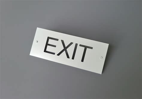 Aluminum Exit Sign Metal Exit Door Sign Safety Business Sign