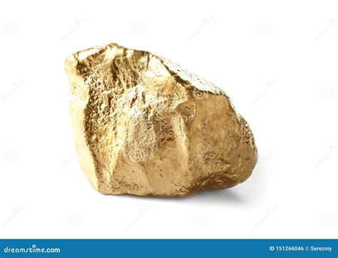 Gold Nugget On White Background Stock Photo Image Of Mineral