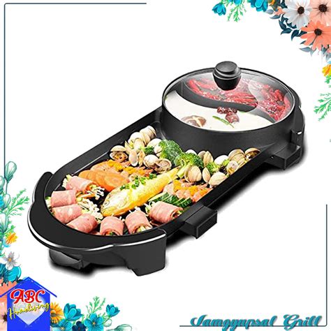 Larger In 220V Electric Hot Pot Oven Smokeless Barbecue Machine Home