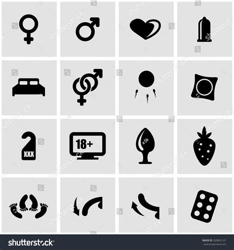 Vector Black Sex Icon Set 320852147 Shutterstock