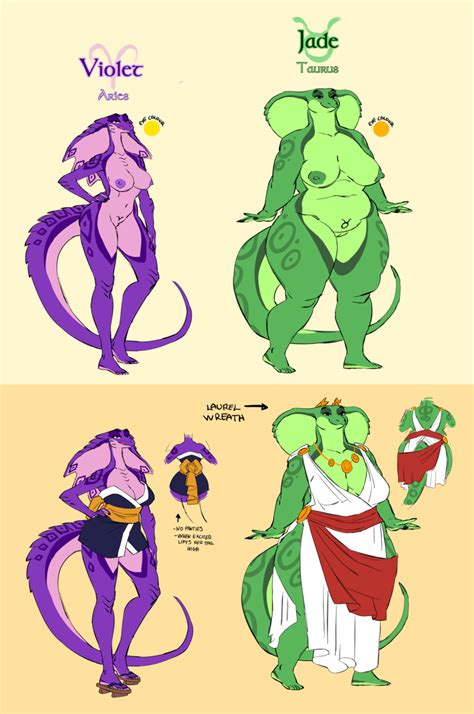 Violet And Jade Refsheet By Zummeng Hentai Foundry