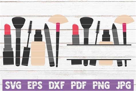 Makeup Vectors Bundle Svg Cut Files By Mintymarshmallows Thehungryjpeg