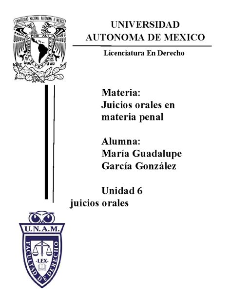 Garcia M A2u6 Jomp Juicios Orales En Materia Penal Materia Juicios Orales En Materia Penal