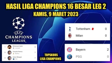 Hasil Liga Champion Tadi Malam Bayern Munchen Vs Psg Tottenham Vs