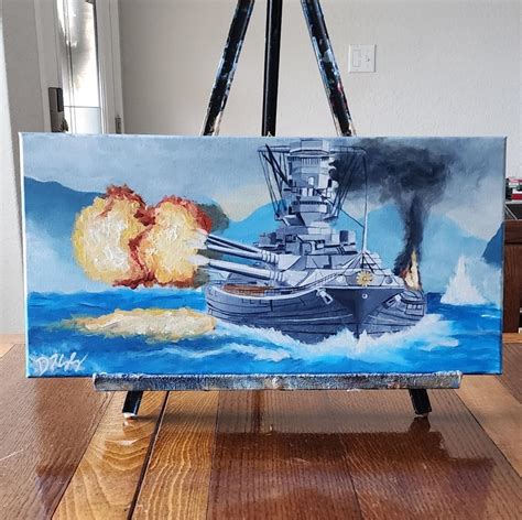 Sinking Of The Yamato- acrylic painting : r/Ships