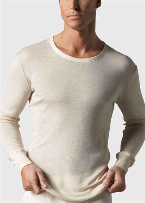 Hanro Woolen Silk Thermal Shirt Bergdorf Goodman