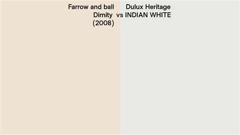 Farrow And Ball Dimity 2008 Vs Dulux Heritage Indian White Side By Side Comparison