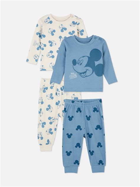 Pack 2 Pijamas Disney Mickey Azul Escuro Rapaz Primark