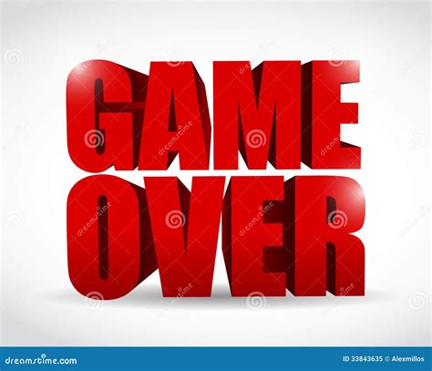 Game Over Text Sign Illustration Design Stock Illustration