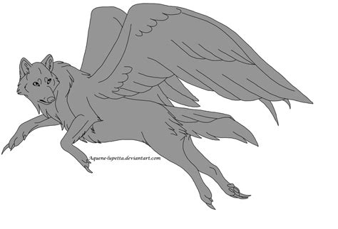 Winged Wolf Base By Aquene Lupetta On Deviantart