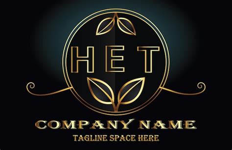 premium vector het letter logo