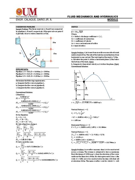 Hydraulics Module C | PDF | Drag (Physics) | Continuum Mechanics