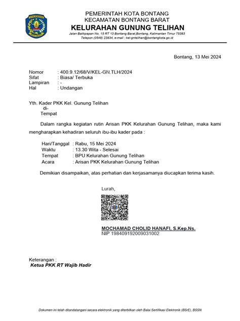 Surat Undangan Arisan Pkk Pdf