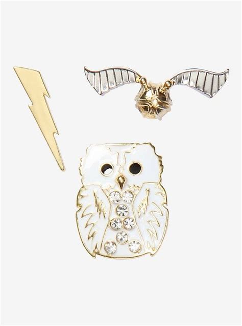 Harry Potter Hedwig Enamel Pin Set Boxlunch Exclusive Boxlunch