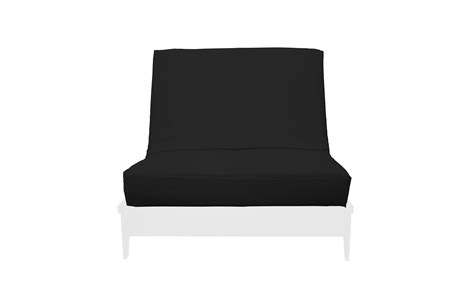 Premium Solid Black Futon Cover at Futonland