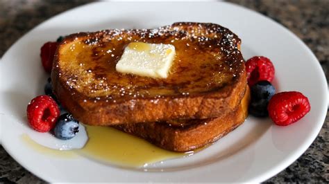 French Toast On Brioche Bread With Cinnamon Nutmeg And Vanilla Youtube