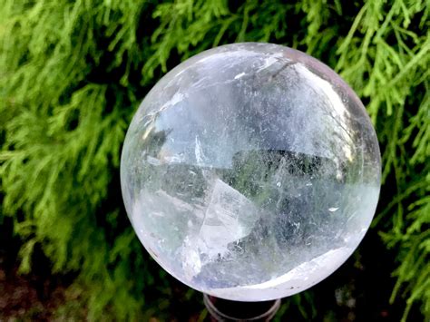 Quartz Crystal Ball Large 13 Oz Polished Ultra Clear Sphere Etsy