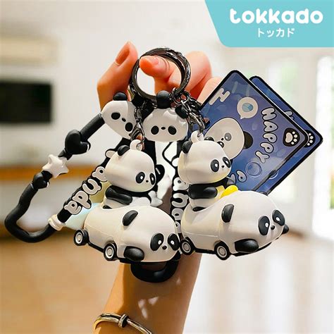 Jual Tokkado Panda Racing Keychain Gantungan Kunci Karakter Mobil Lucu