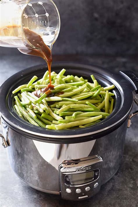 Slow Cooker Green Beans Recipe Add A Pinch Slow Cooker Green Bean Recipes Slow Cooker Green