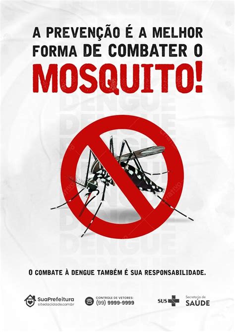 Conscientização Contra A Dengue Cartaz [download] 36177 Criativo Dahora