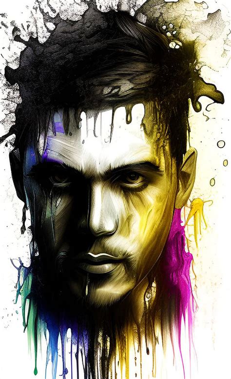 Drip Portrait 5 Digital Art by Barroa Artworks - Fine Art America