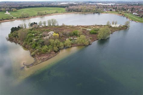 Beautiful View Of Willen Lake Park With Local And Tourist Public