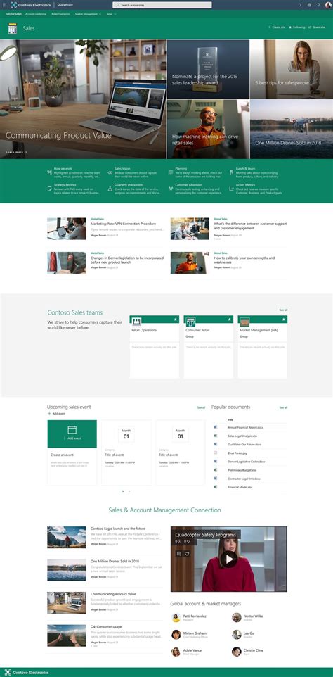 Great Examples Of Sharepoint Intranet Microsoft Atwork