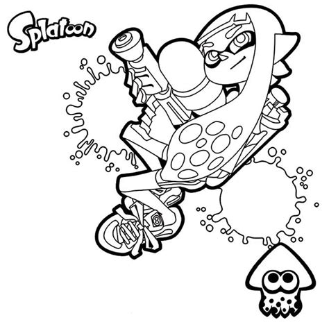 Coloriage Les Inklings Splatoon Dessin Gratuit Imprimer