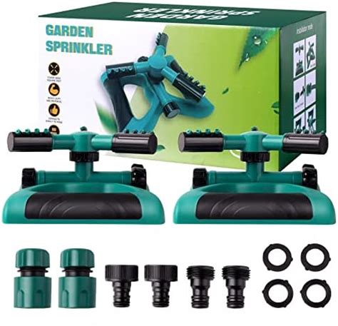 Amazon 2 Packs Sprinklers For Yard Lawn Sprinkler 360 Degree