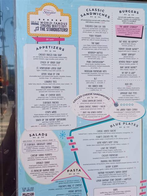 Menu At Ellens Stardust Diner Bbq West New York