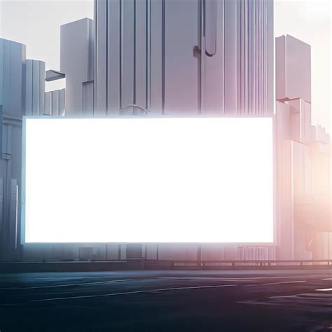 Premium Ai Image Futuristic City Billboard Mockup