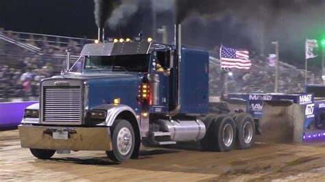 Truck Pulling 2022 Pro Stock Semi Trucks In Action At The Buck YouTube