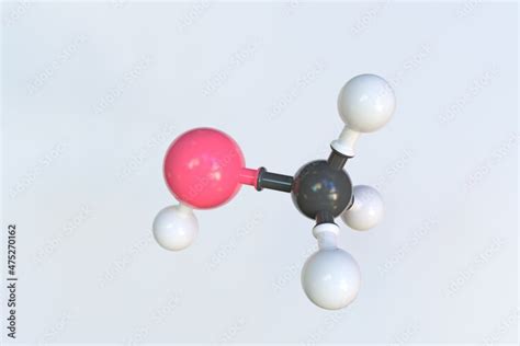 Methanol molecule, scientific molecular model, looping 3d animation ...