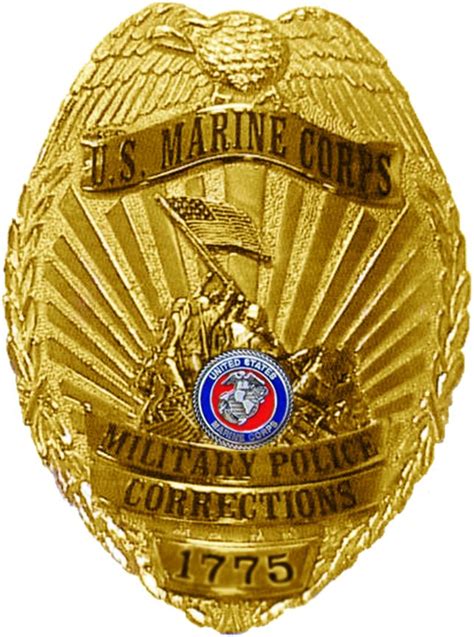 Marine Corps Military Police Corrections Badge United States Marine