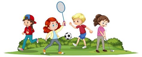 Kids Sports Clipart Vectors & Illustrations for Free Download